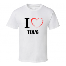 Ten/6 Resturant Fan Funny I Heart Food Gift T Shirt