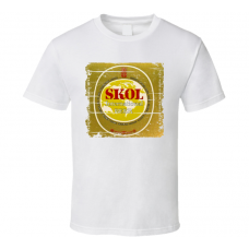 Skol Beer Aged Weathered Look T Shirt