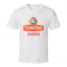 Tsingtao Beer Aged Weathered Look T Shirt